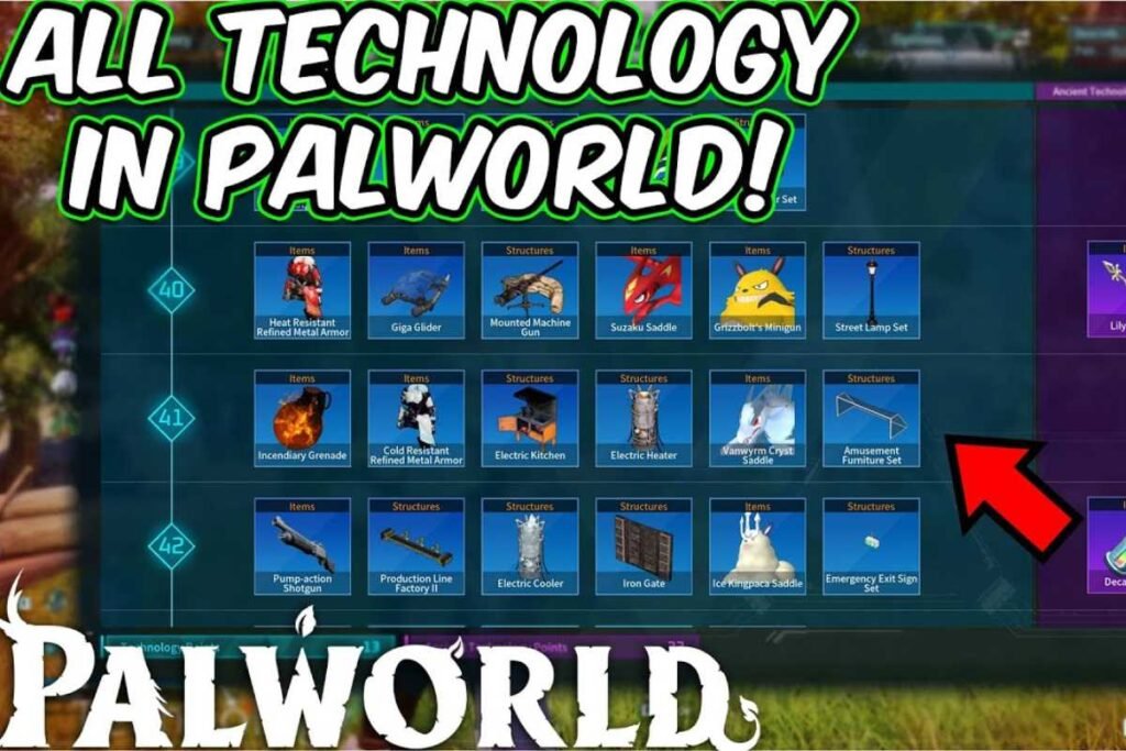 Palworld Technology List