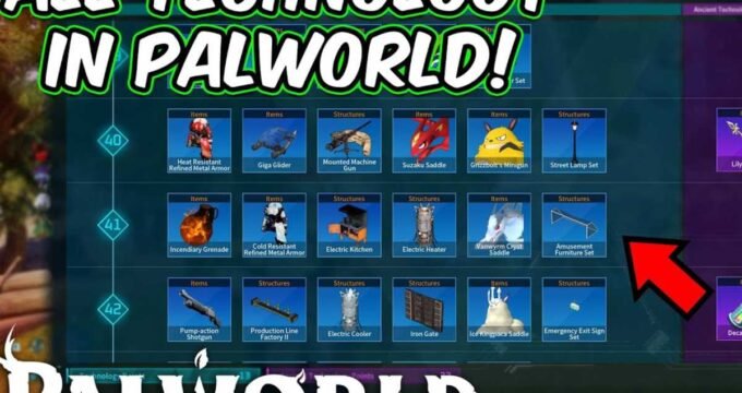 Palworld Technology List